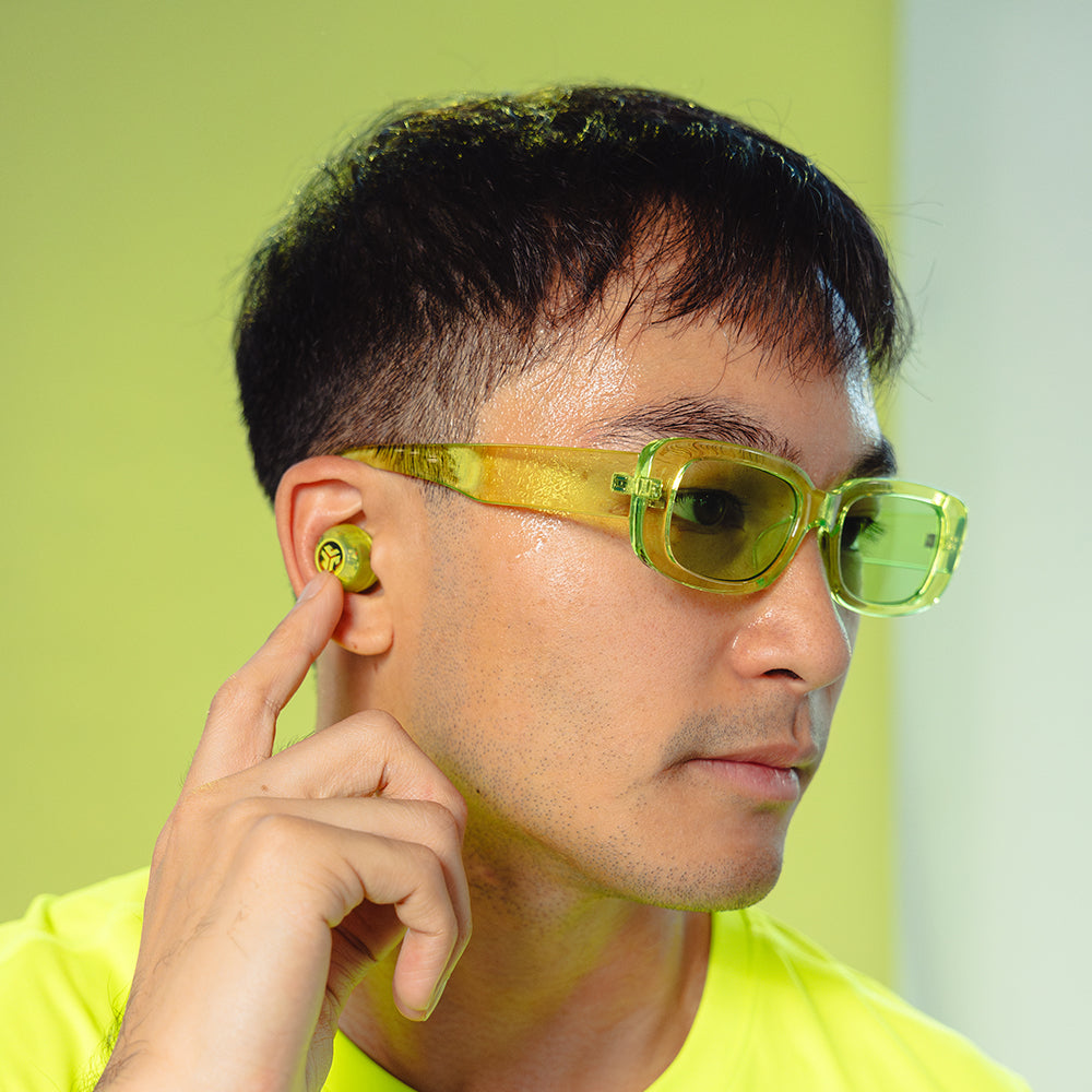 Go Pop ANC True Wireless Earbuds Transparent Neon Green - Image 4