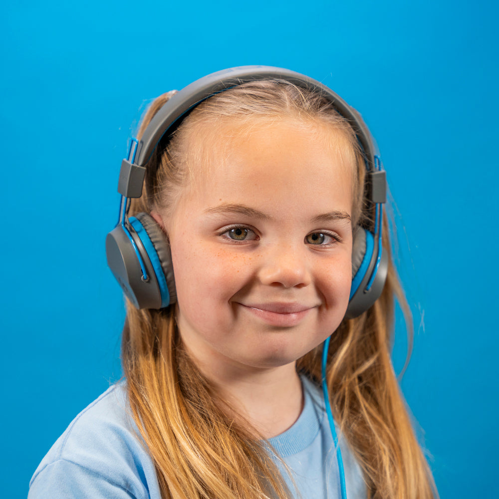 JBuddies Studio On-Ear Kids Wired Headphones Graphite/Blue - Image 2