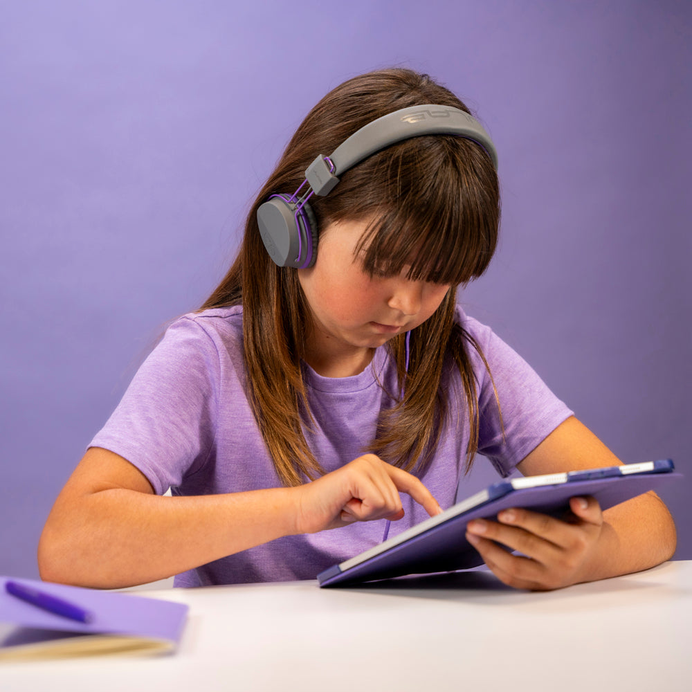 JBuddies Studio On-Ear Kids Wired Headphones Graphite/Violet - Image 2