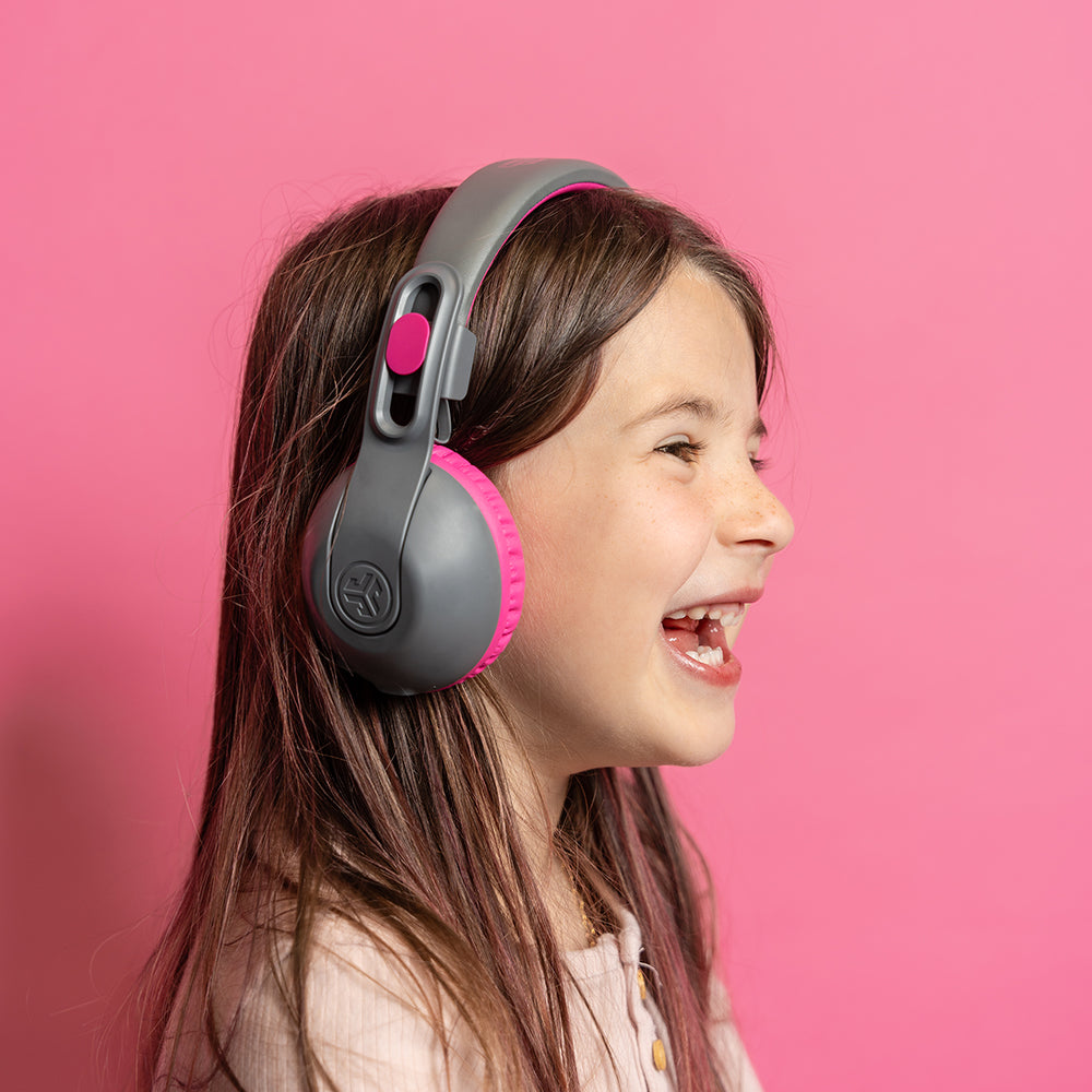 JBuddies Studio 2 Wireless Kids Headphones Pink/Gray - Image 2