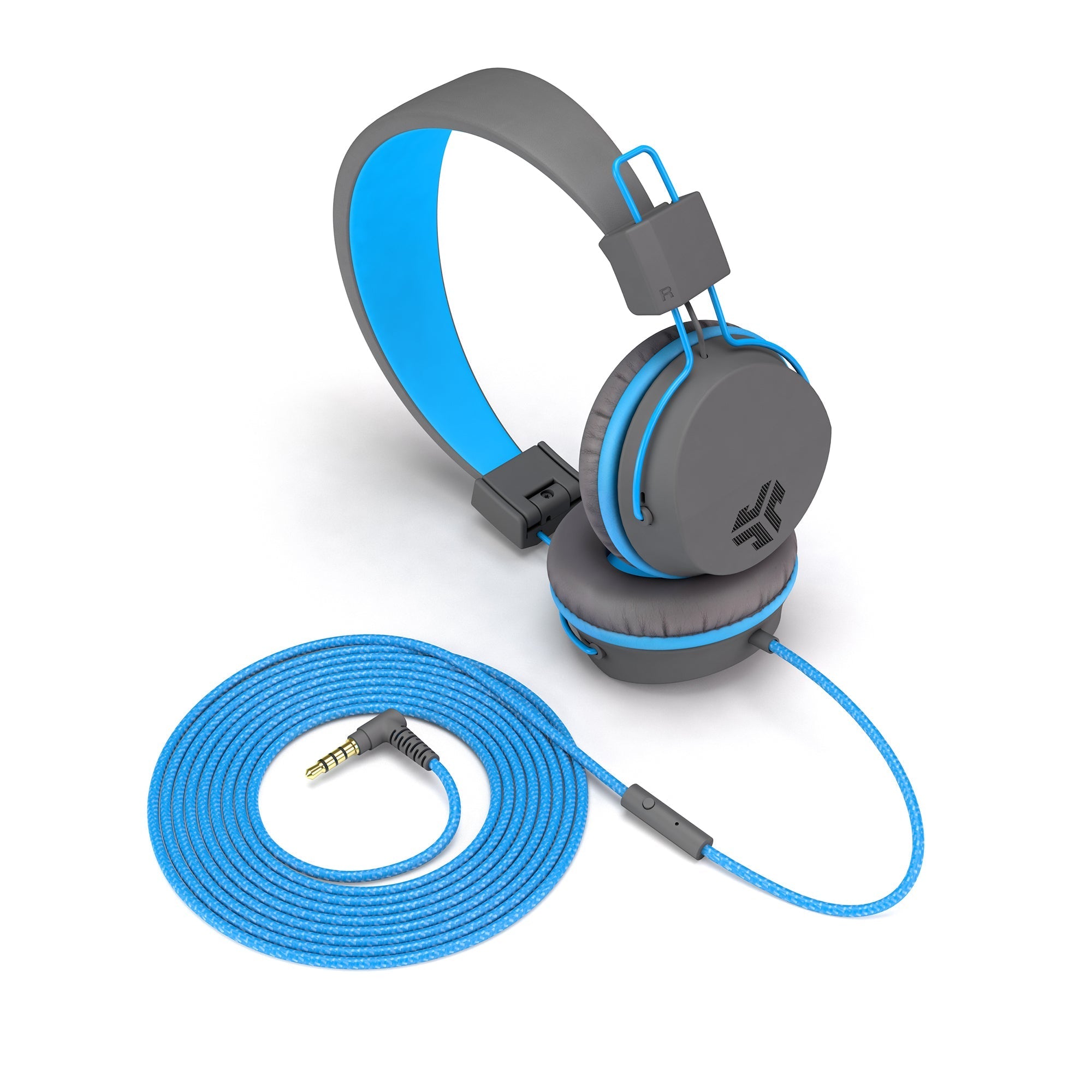 JBuddies Studio On-Ear Kids Wired Headphones Graphite/Blue - Image 6