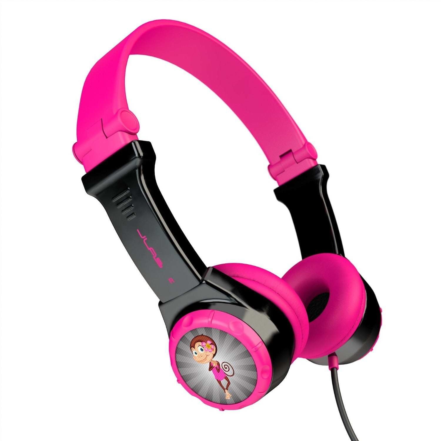 JBuddies Folding Kids Headphones Black/Pink - Image 3